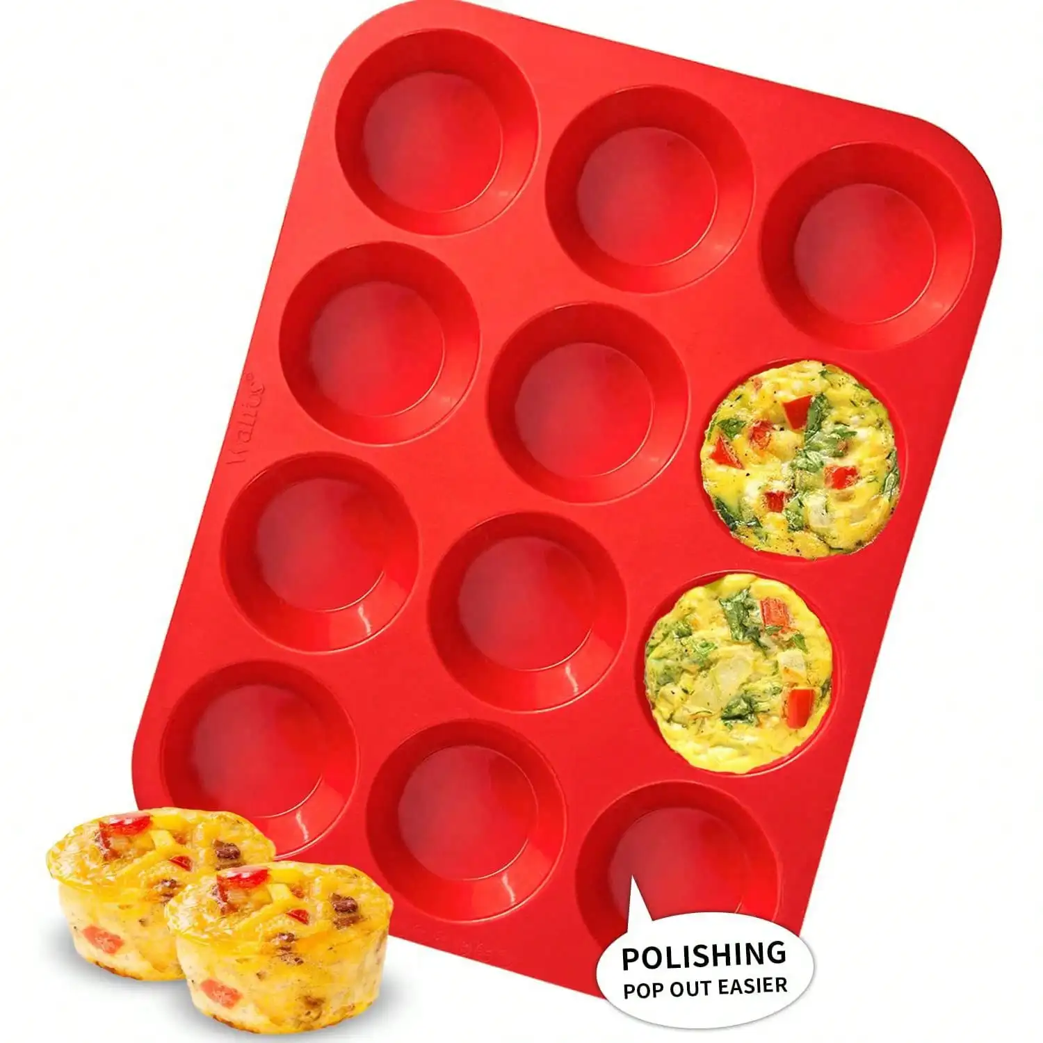 

12 Cups Silicone Muffin Pan, Nonstick and BPA Free Cupcake Pan for Regular Size Silicone Mold, Cake Tools Resin Mold