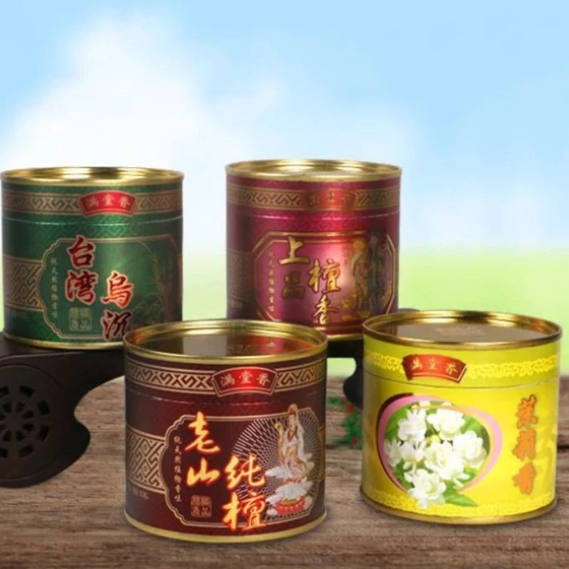 Coil Incense/4-hour Premium Sandalwood Incense Old Mountain Pure Sandalwood/Jasmine Incense Buddha Worship Offering Aromatherapy