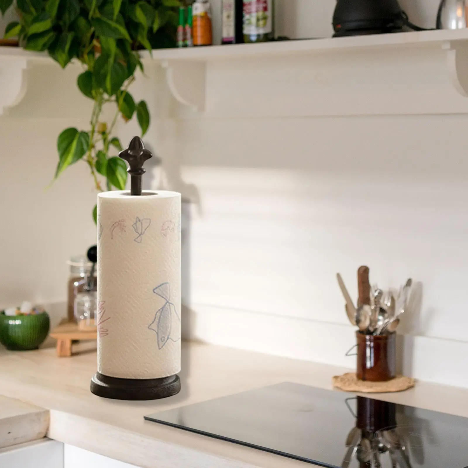 

Paper Towel Holder, Stand up Design, Counter, Housewarming Gift, Paper Towel Roll Holder, Tissue Holder, Decorative for Bathroom