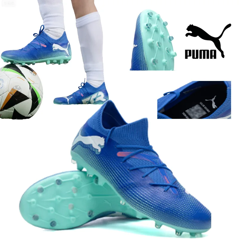Puma Men Soccer Shoes Mg Studded Shoes Professional Training Cleats 107934-01