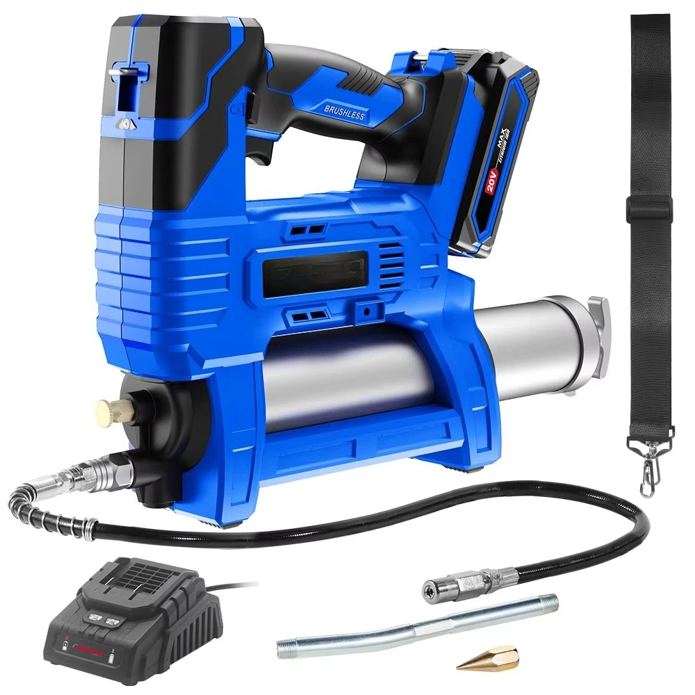 

Hehui Cordless 20V 2.0Ah 10000Psi Grease With Lithium Battery High-Pressure Operated Brushless Grease Machine