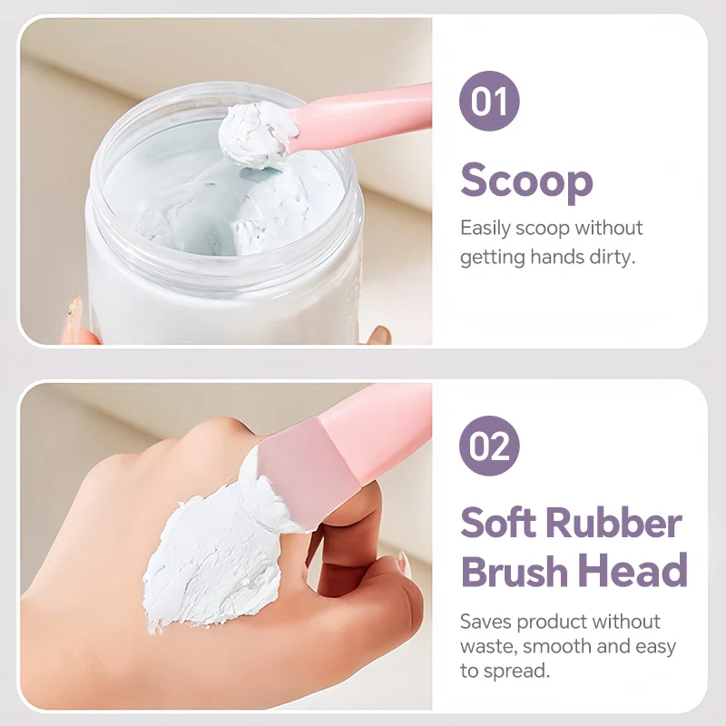 3 قطعة فرشاة قناع الوجه ذات الاستخدام المزدوج قابلة لإعادة الاستخدام لينة سيليكون تنظيف الوجه مكشطة لتقوم بها بنفسك فيلم الطين فرش خاصة أدوات العناية بالبشرة الجمال #5