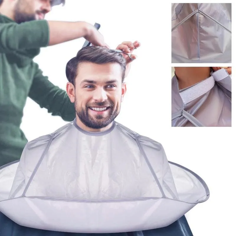 Foldable Barber Cape Bib Waterproof Bib for Adult Cut Hair Breathable Perm Dye Bib for Adult and Child All-purpose Barber Bib