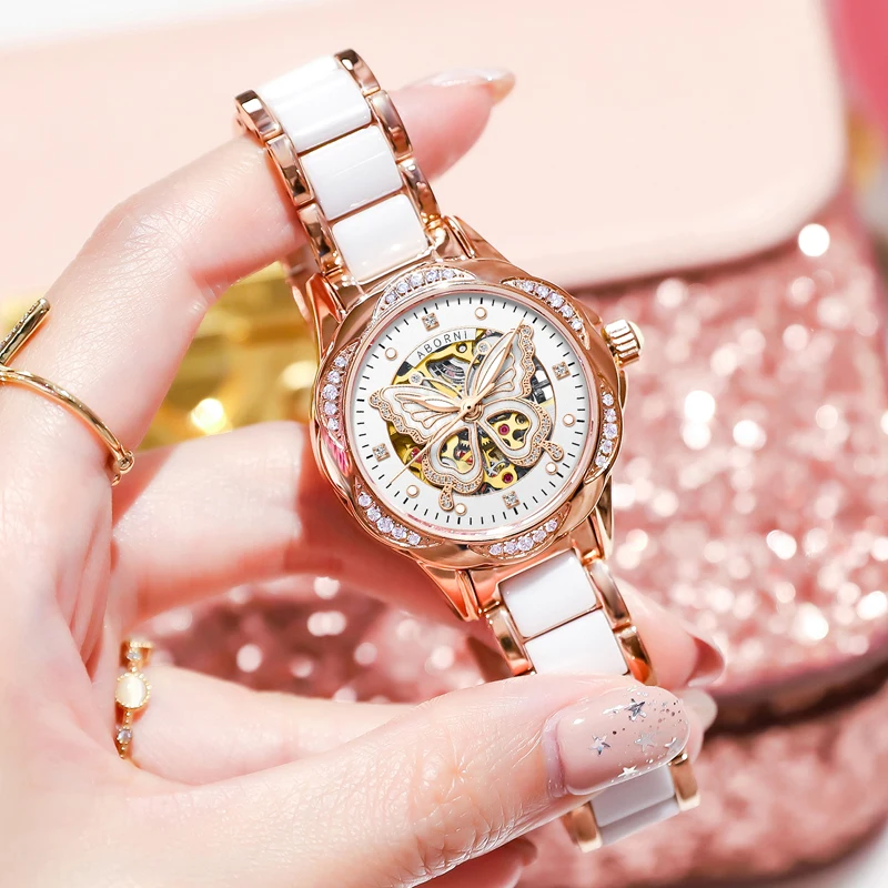 Orologio meccanico da donna di marca di lusso per donna Tonneau Pagani Designs Orologi impermeabili Orologi da polso automatici da donna alla moda