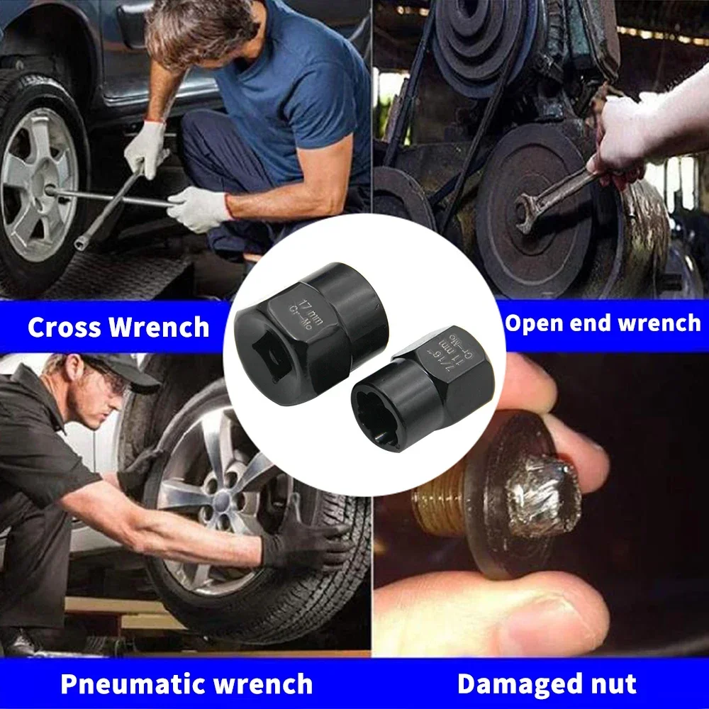 Tire Stripped Screw Tool Kit 13PCS Hexagonal Removal Sleeve Set Damaged Nut Bolt And Screw Remover