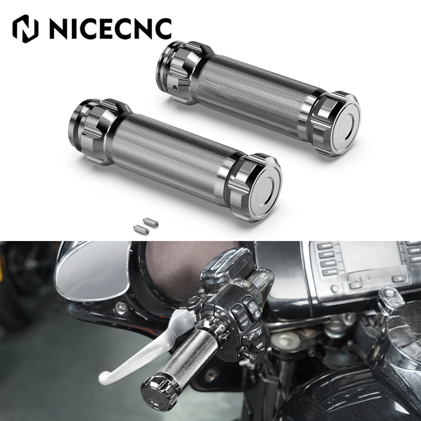 

Handlebar Hand Grips For Harley Street Glide FLHX 2008-2023 Special FLHXS 2014-2023 Road King Special FLHRXS 2017-2025 2024 2023