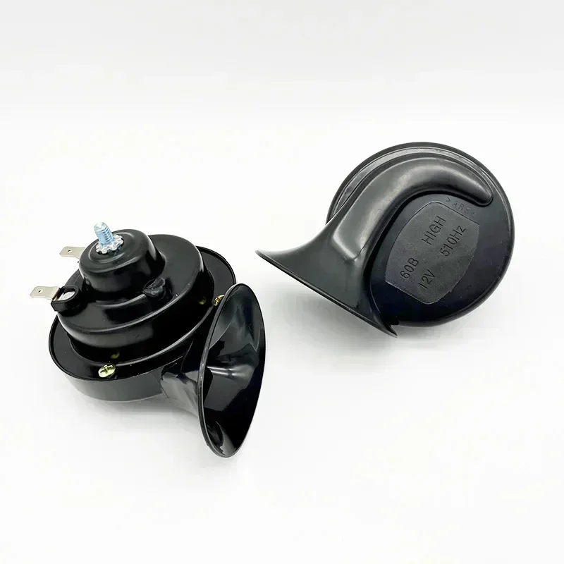 120DB Electric Horn 12V Car Speaker 24V Truck High Pitched Whistle Waterproof Horns Snail Trumpet 12v Motorcycle Horn Red