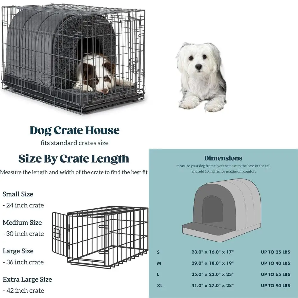 

Ортопедическая кровать-палатка для собак с пеной Egg-Crate, водонепроницаемым чехлом, нескользящим основанием - для клеток 24 дюйма, для маленьких пород, 23x16 дюймов