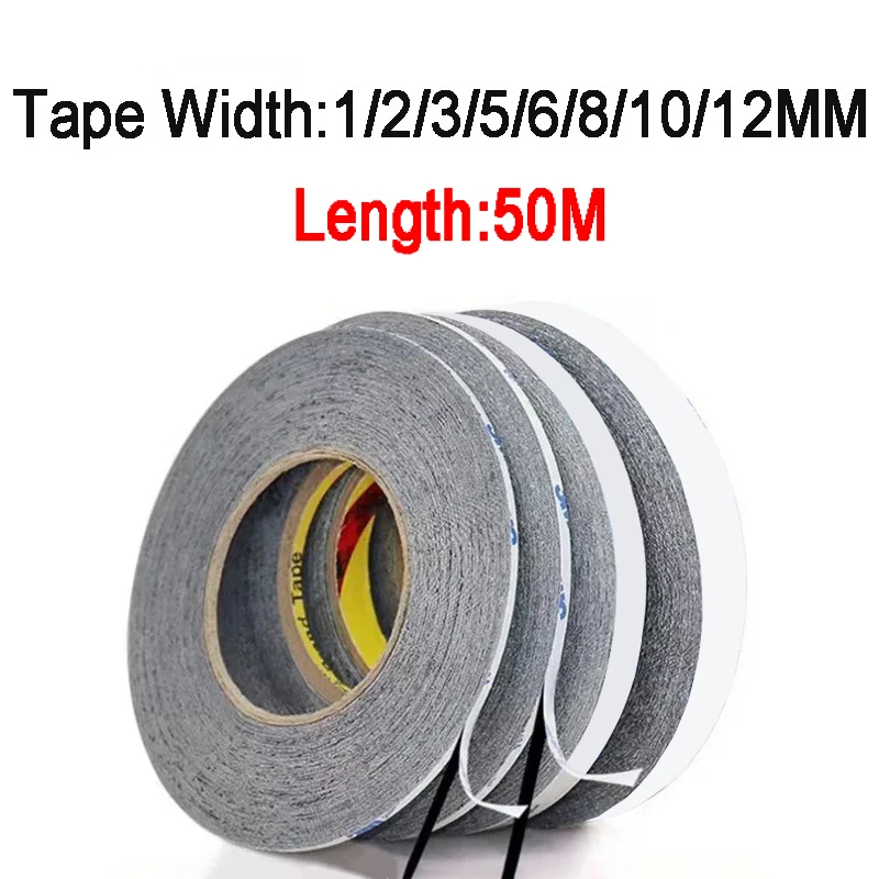 50 متر شريط مزدوج الوجهين تصاعد الشريط رقيقة جدا لاصق قوي عرض 1 مللي متر 2 مللي متر 3 مللي متر 5 مللي متر 6 مللي متر 8 مللي متر 10 مللي متر 12 مللي متر 1 لفة
