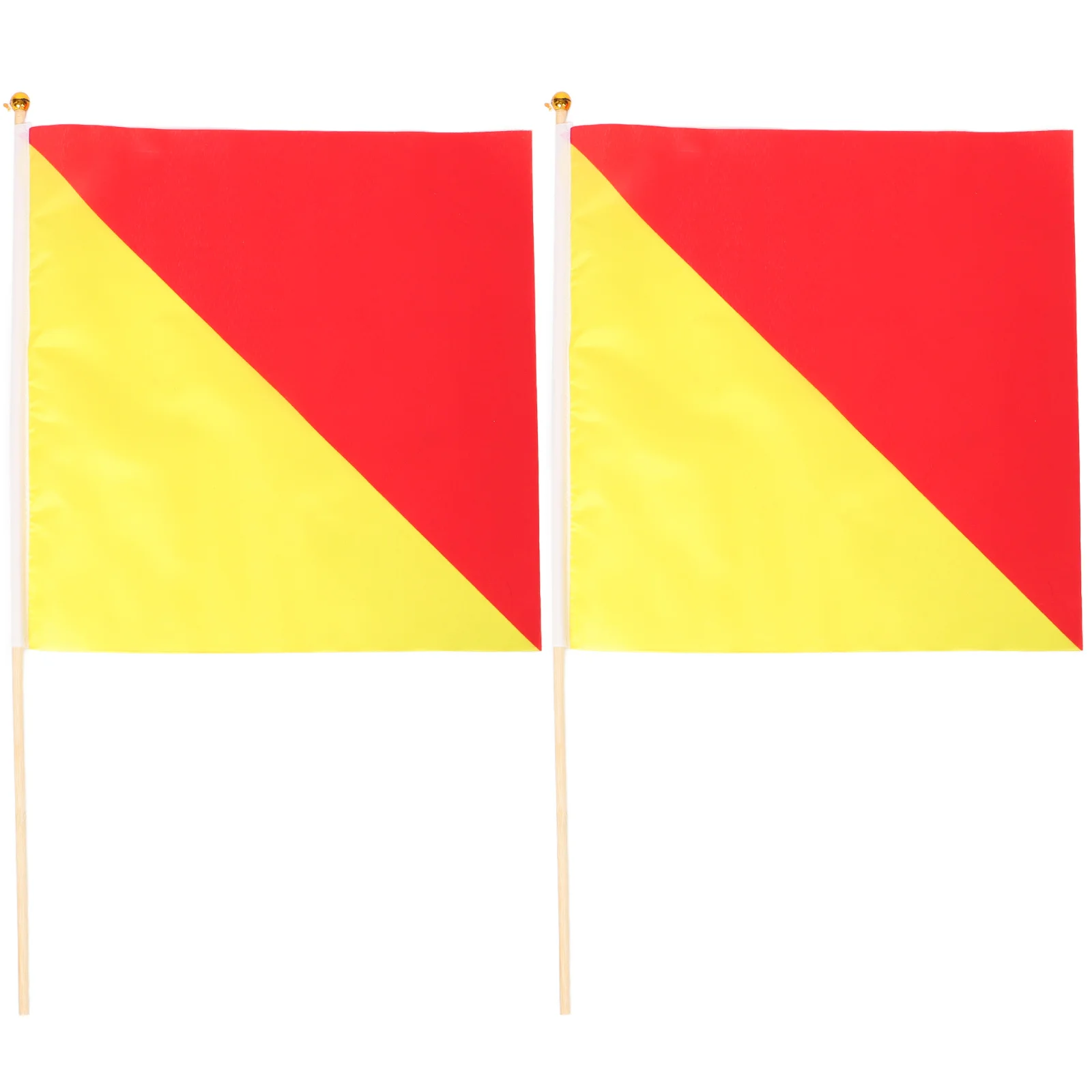 2 Pcs Signal Flag Referee Commanding Match Flags Race Conducting Racing Performance