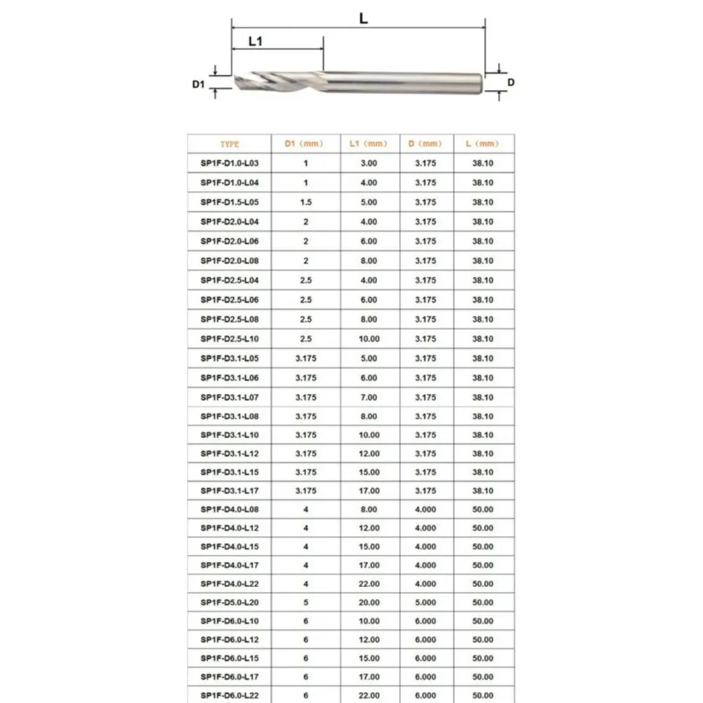 

Spiral End Mill Carbide End Mill 1PCS 6mm Shank Hard Alloy Single Flute For Aluminum Alloy Useful High Quality