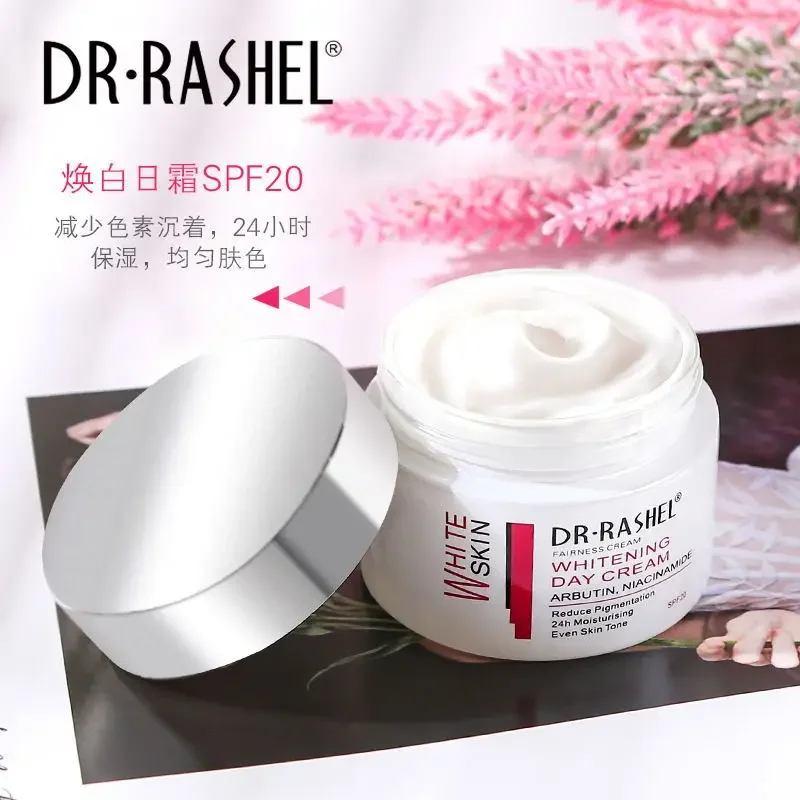 DR.RASHEL Arbutin Niacinamide Reduce Pigmentation Remove Melasma Acne Spots Day Cream Lighten Melanin Skin Whitening Cream 50g