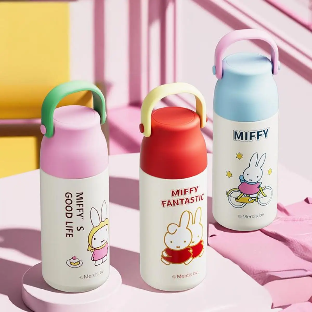 

Miffy Kawaii мультяшная изолированная чашка из нержавеющей стали, милый кролик, аниме, портативная чашка для воды, сладкий термос, чашка для воды, подарок для детей