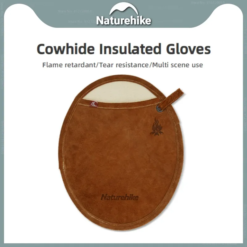 Naturehike Multifunctional Cowhide Insulation Gloves High Temperature And Tear Resistant Outdoor Camping Picnic Glove Placemat