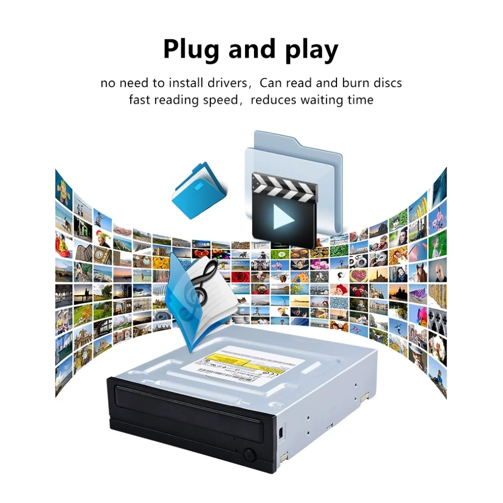 محرك أقراص مضغوطة مدمج لسطح المكتب مقاس 3.5 بوصة، محرك أقراص DVD لأجهزة الكمبيوتر الشخصية التي تعمل بنظام Windows وMac، محرك الأقراص الضوئية المدمج