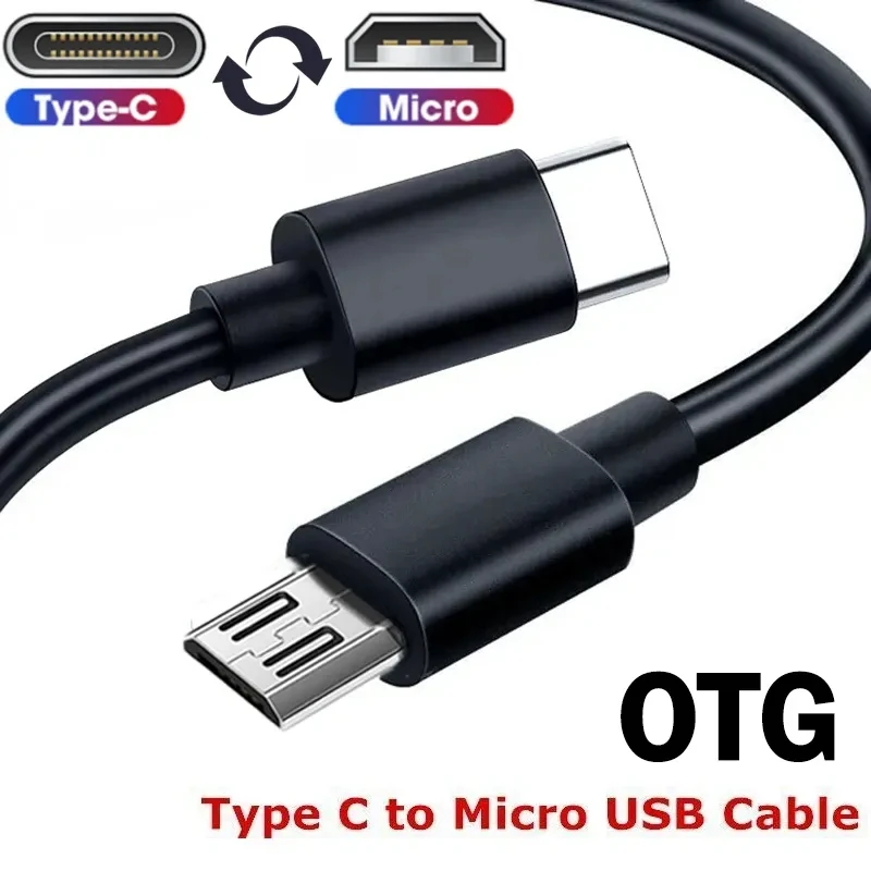 Type C USB-C To Micro USB Adapter Cable for Samsung MacBook Pro Micro B Type-C Cord Male To Male 30cm Fast Charge OTG Data Cable