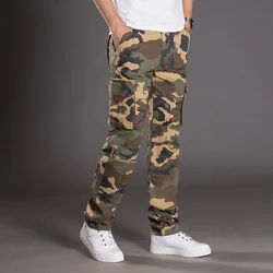 2024 New Tactical Cargo Pants Men Cotton Overalls Outdoor Work Trousers Big Size Hombre Clothing Camo Hiking Pants