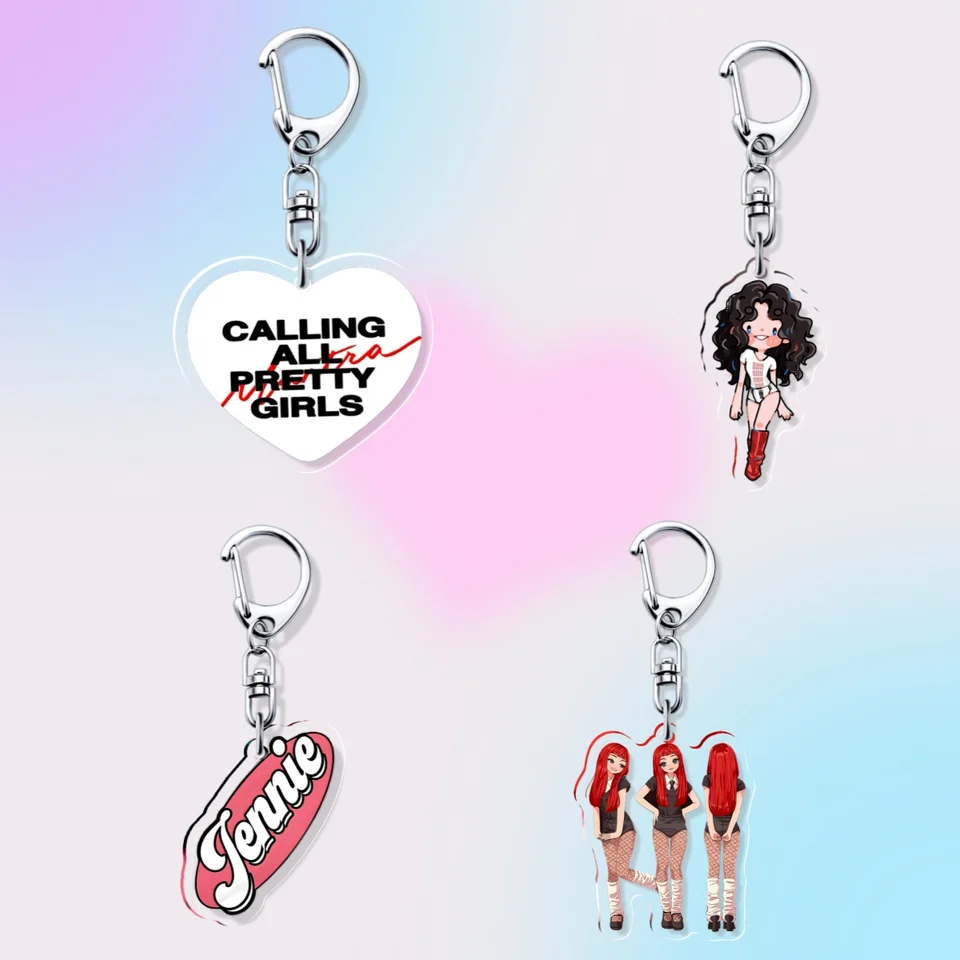 JENNIE Hallyu Jane Top Female Kpop Star Acrylic Keychain Lovely