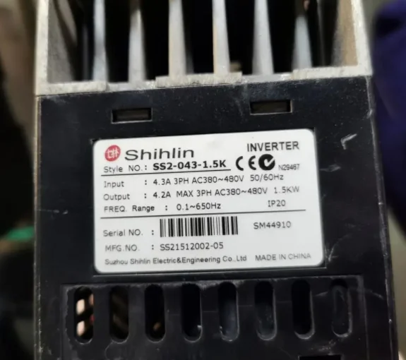 SS2-043-1.5K 1.5KW 380V   inverter ,   In good working condition, free shipping