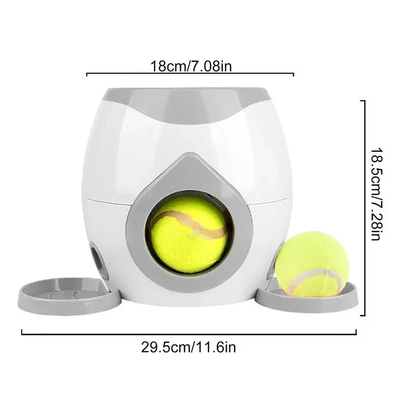 Imagem -02 - Máquina do Lançador de Bolas de Tênis para Cães Bola Dispensadora Interativa Brinquedos para Cães Alimentador Inteligente Não Elétrico Interior e Exterior