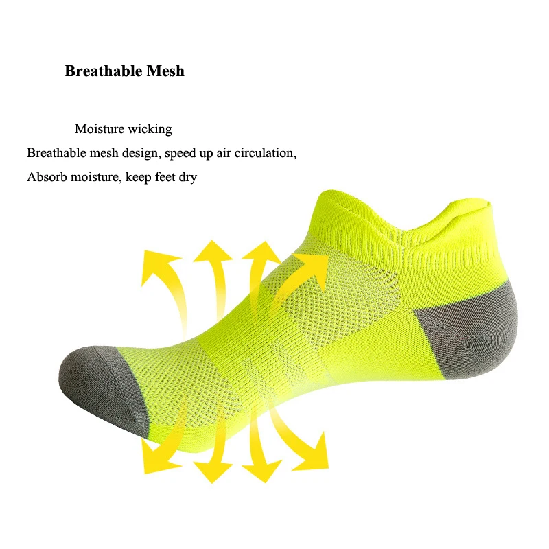 Summer Socks Professional Women Men Sports Marathon Running Fitness Quick-Drying Breathable Mesh Low Cut Shallow Boat Socks