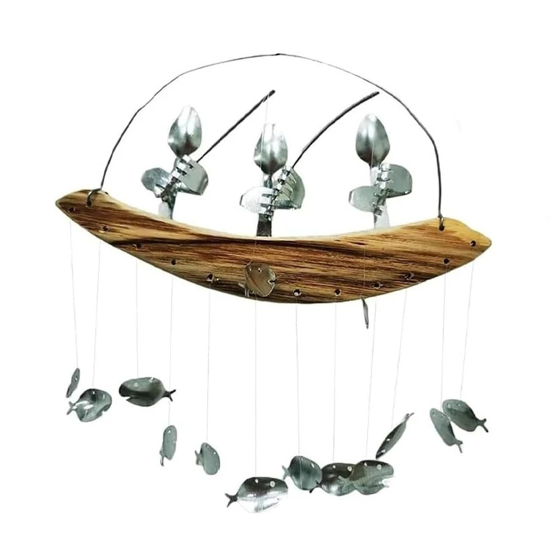 

Handcrafted Fisherman's Spoon Fish Sculpture Wind Chime Spoon Fish Sculptures Windchime Outdoor Home Garden Decor