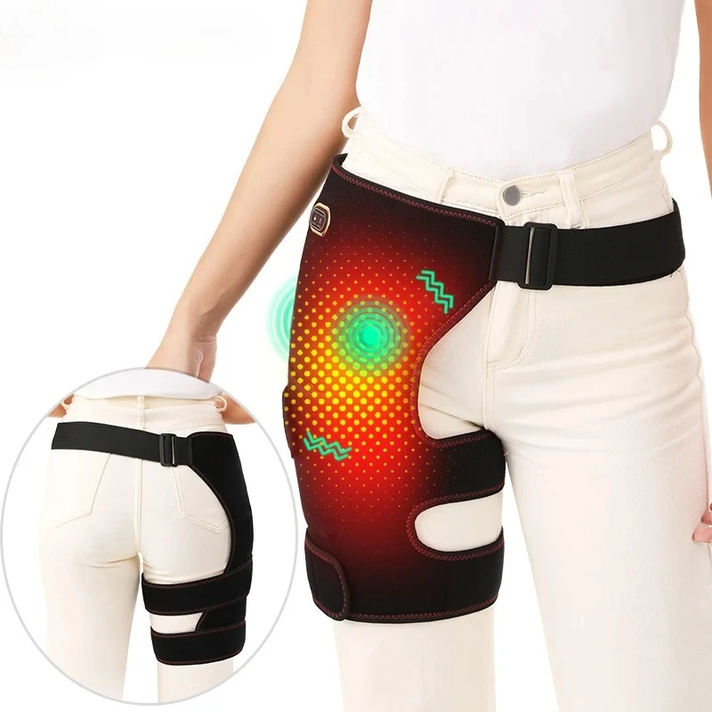 Electric Heated HIP Brace - HIP Massager - 3-Level Adjustment - Hip Muscle Relax Joint Comfort Post-Workout Relief Elderly Care