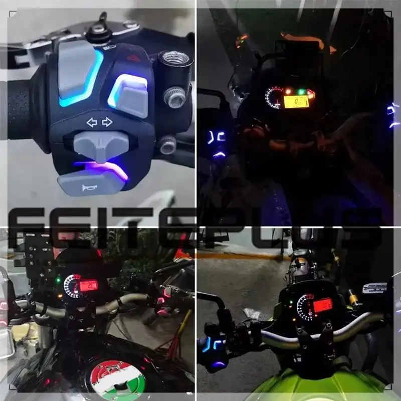 Motorstuur Multi-Schakelaar 7/8In 22Mm Met LED Voor Koplamp En Knipperlicht, Waarschuwingssignaal, claxon Startknop