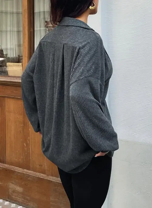 

Autumn Y2K Hot Girl Long Sleeve T-Shirt Sweater Fashionable Women's Deep V-Neck Loose Simple Solid Color Pit Strip Knitted Top