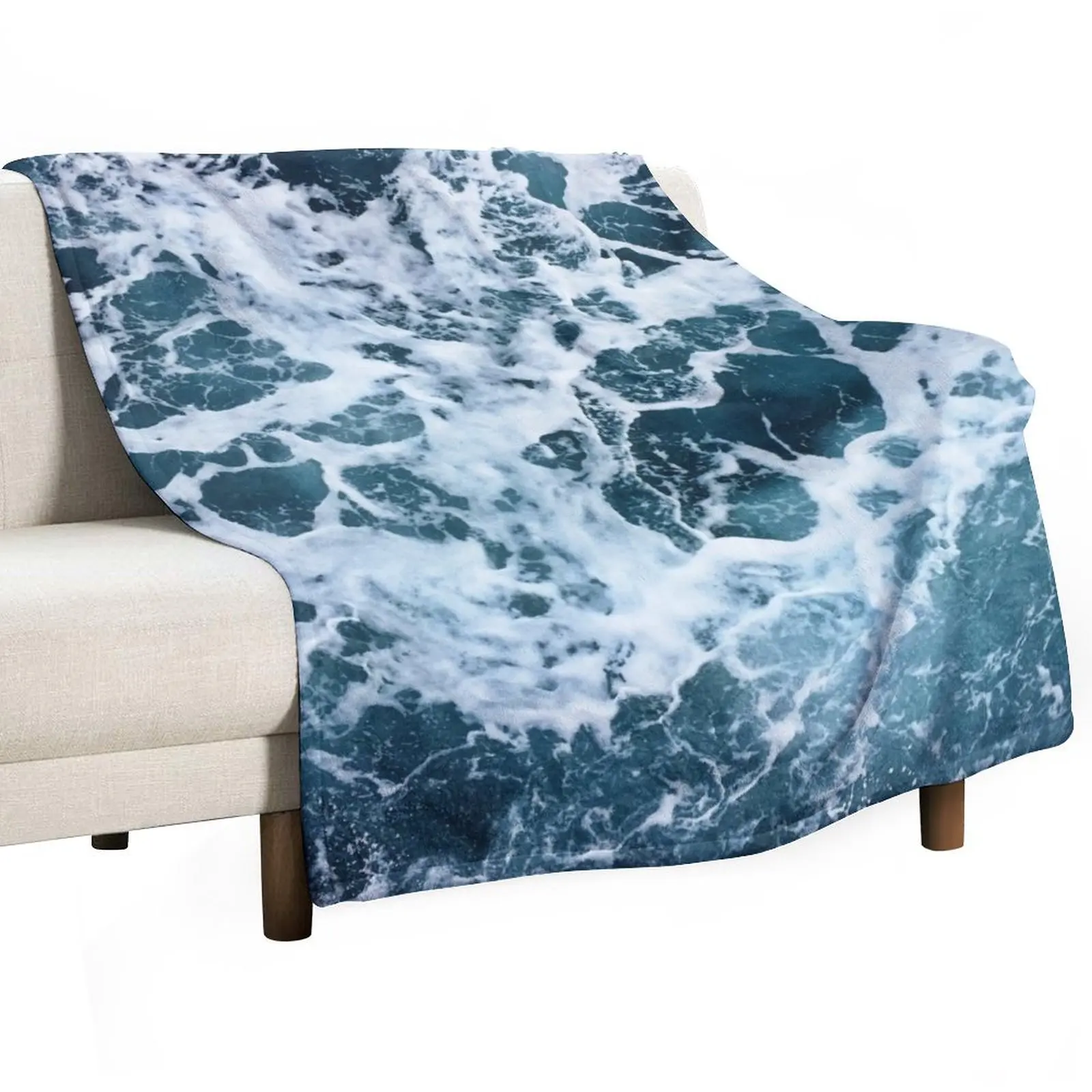 Ocean Sea Splash Churning Waves Throw Blanket Luxury Brand cosplay anime Fashion Sofas Blankets