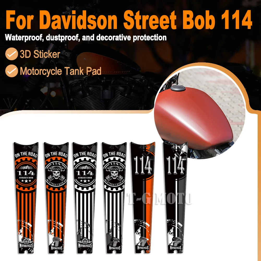 

Motorcycle For Harley Davidson Street Bob 114 Tank Pad Decals Protection knee grips Stickers