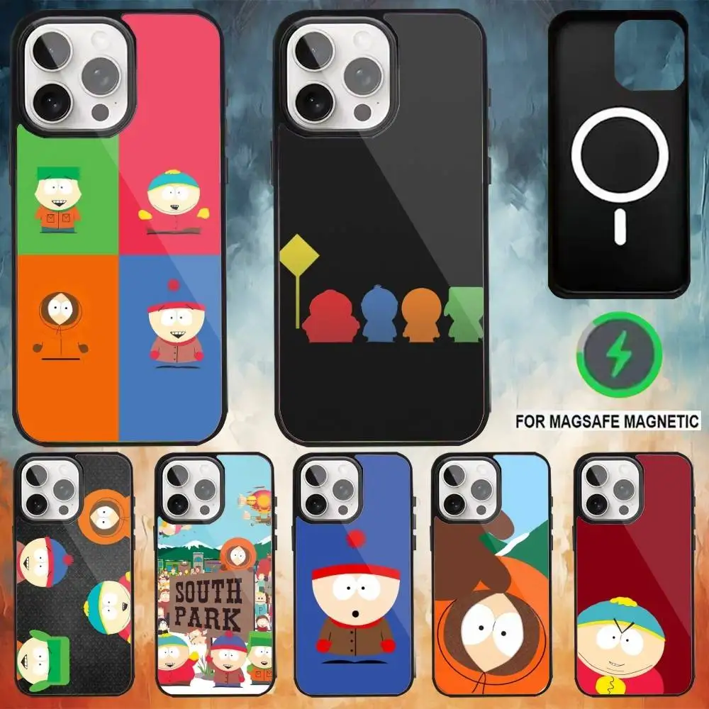 

Cartoon S-South Park Phone Case For iPhone17,16,15,14,13,12,11 Plus,Pro Max Magnetic For Magsafe Wireless Charging