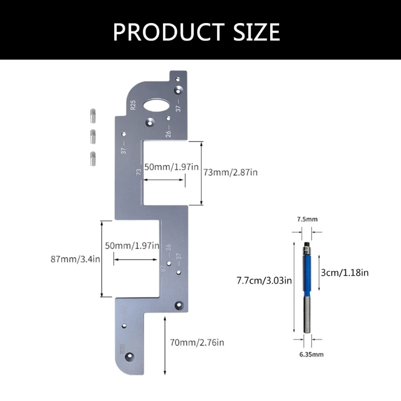Molde recorte herramienta para forma a bordes aluminio, adecuado para materiales madera y plástico en del hogar,