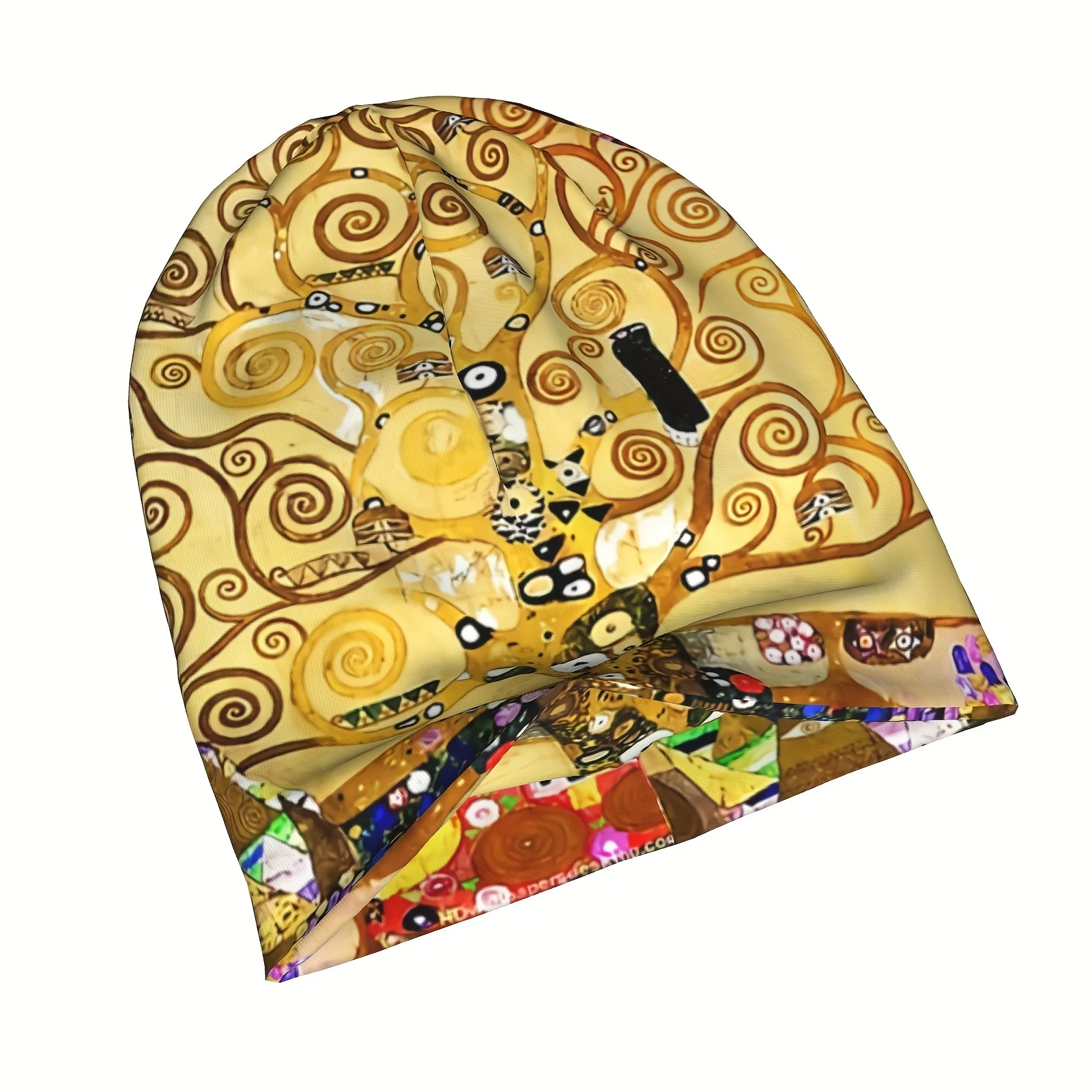 Hat Tree Of Life Stoclet Frieze Fashion Caps For Men Women Gustav Klimt Oil Paniting Skullies Beanies Ski Caps Cotton Bonnet Hat