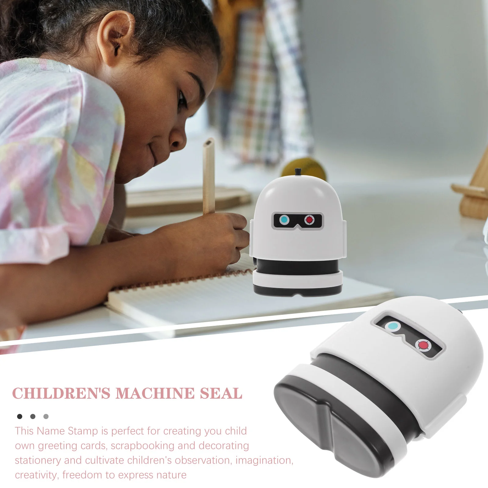 Personalized Clothing Stamp Children's Stamps for Kids Garment Robot Shape Name Multi-function