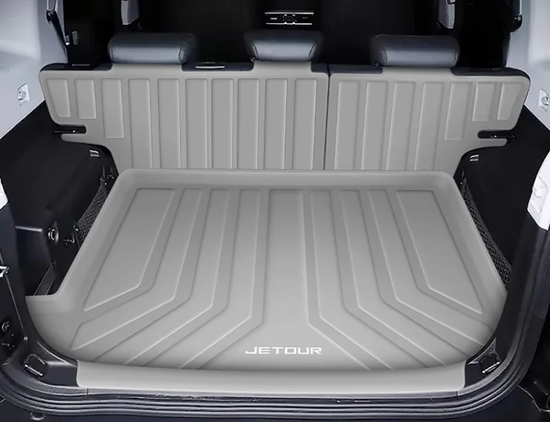 Car Full-surround Nappa Leather Trunk Mat Fit for JETOUR Traveler T2 2024 Trunk Integrated High-side Trunk Mat Modified Parts