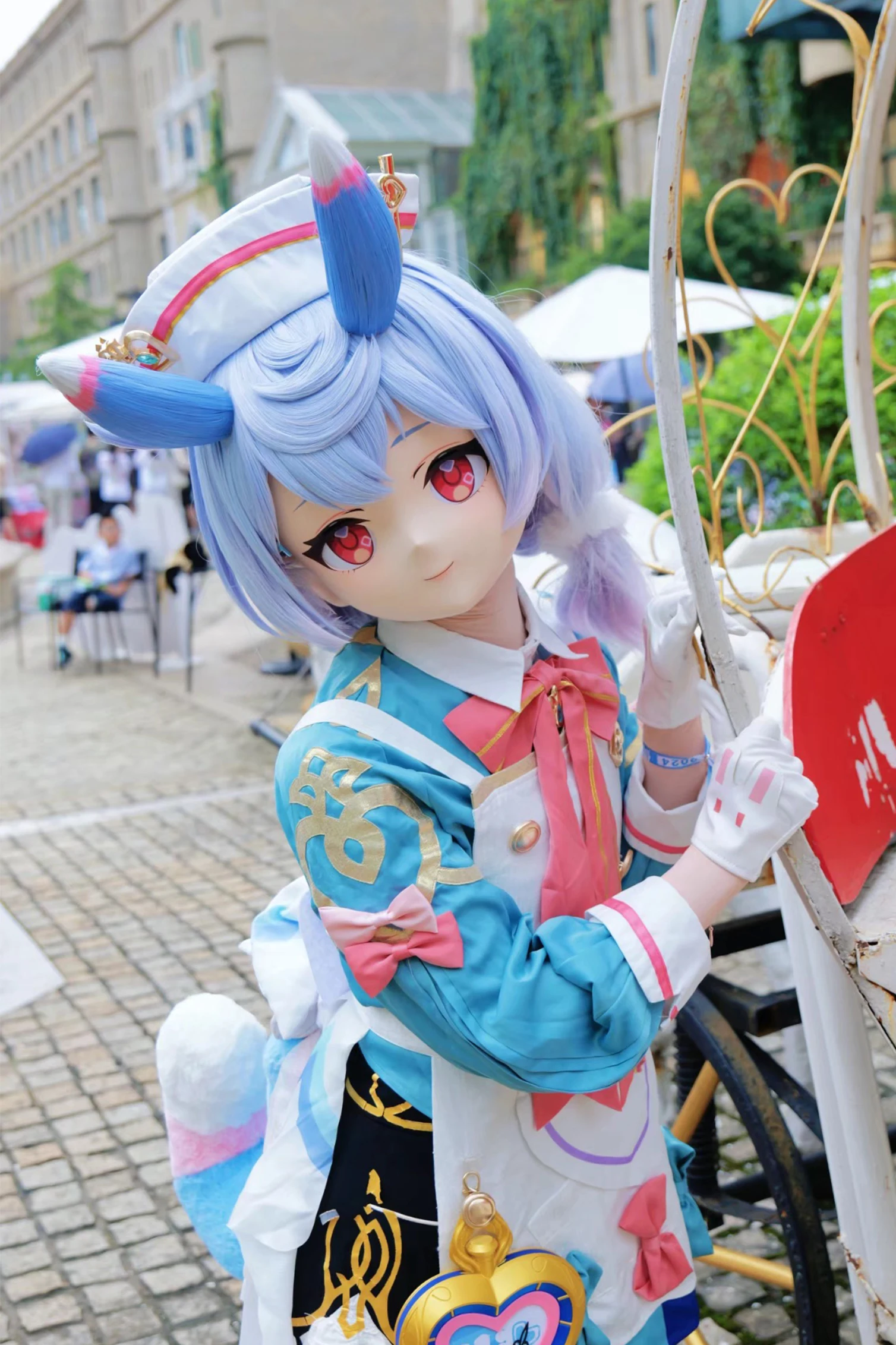 

(MEO317) Customize Handmade Full Head Lockable Crossdress Male to Female Japanese Cartoon Anime Game Character Kigurumi Mask