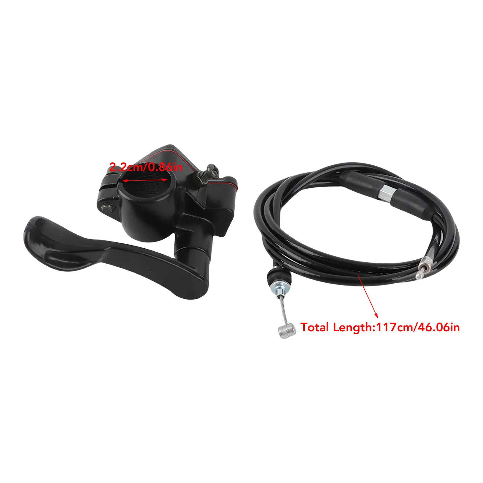 Motorcycle ATV Thumb Throttle Accelerator Cable Aluminum Alloy Durable Rustproof Easy Install for Dirt Bike 22mm Handlebar