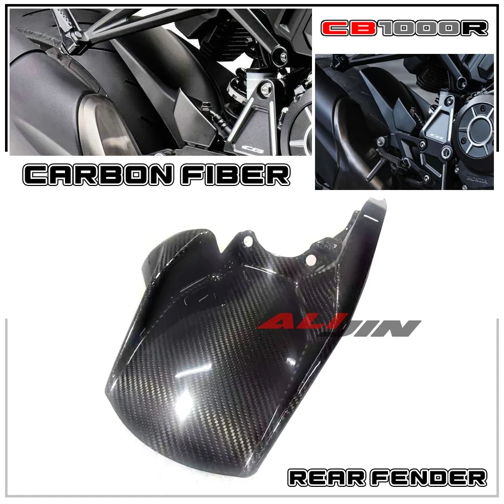 100% Real Carbon fiber Motorcycle Fairing Panel Cowling Rear Fender Tire Wheel Mudguard Cover Tire For HONDA CB1000R 2018-2023