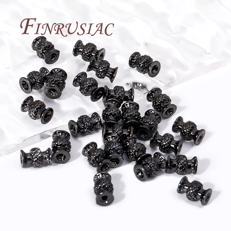 5/10/15Pcs/Lot Black Beads Separators,Vase Shape Beads Accessories For Jewelry,Spacer Bead Findings For DIY