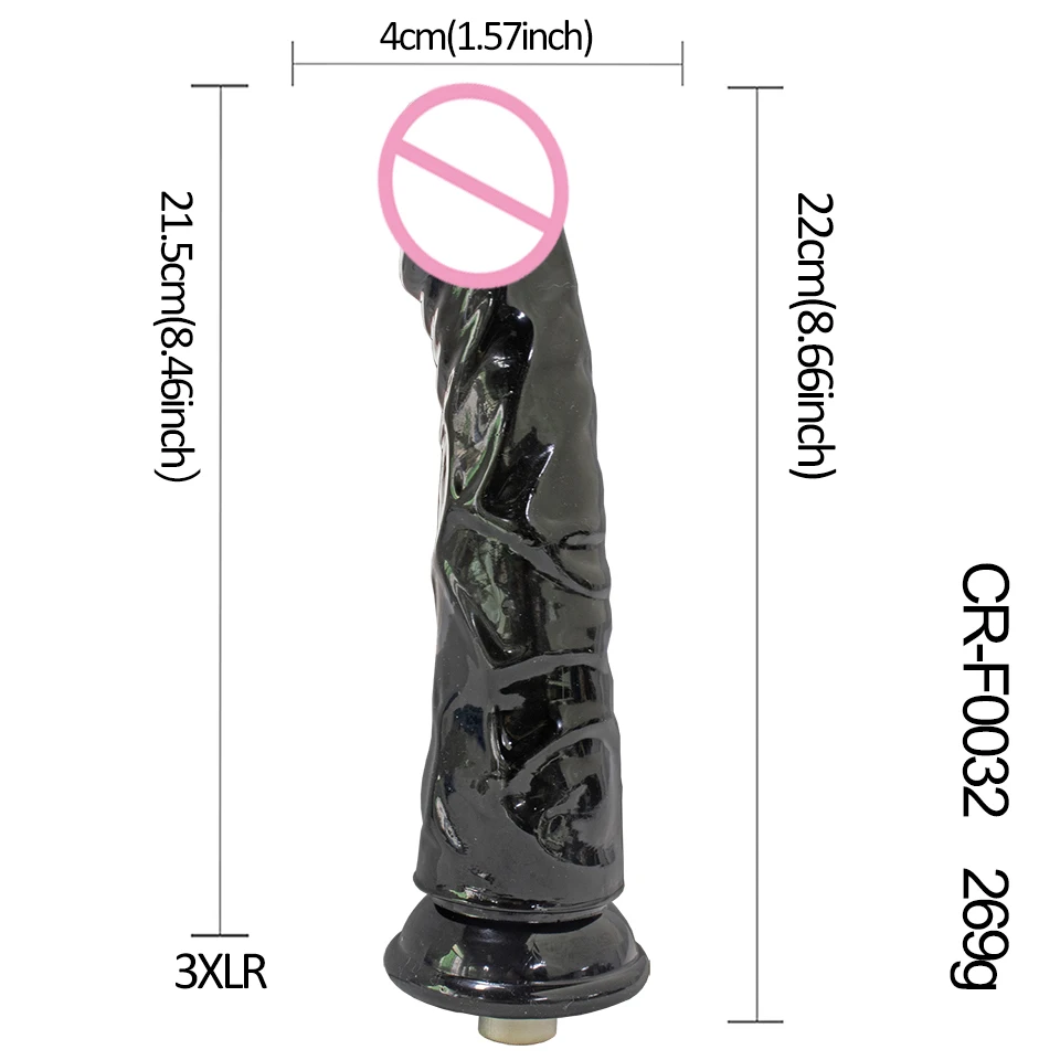 FREDORCH Adds Dildo Male Female Sex Toys with 3XLR Connector Sex Machine Accessories for Vaginal Anal Sex Accessories