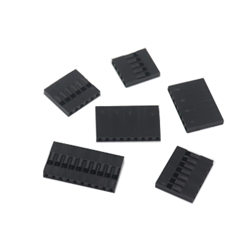 【50-10PCS】2.54mm Dupont Connector 2.54 Single Row Plastic Shell Plug 1P 2P 3P 4P 5P 6P 7P 8P 9P 10P With Female Terminal - Image 2