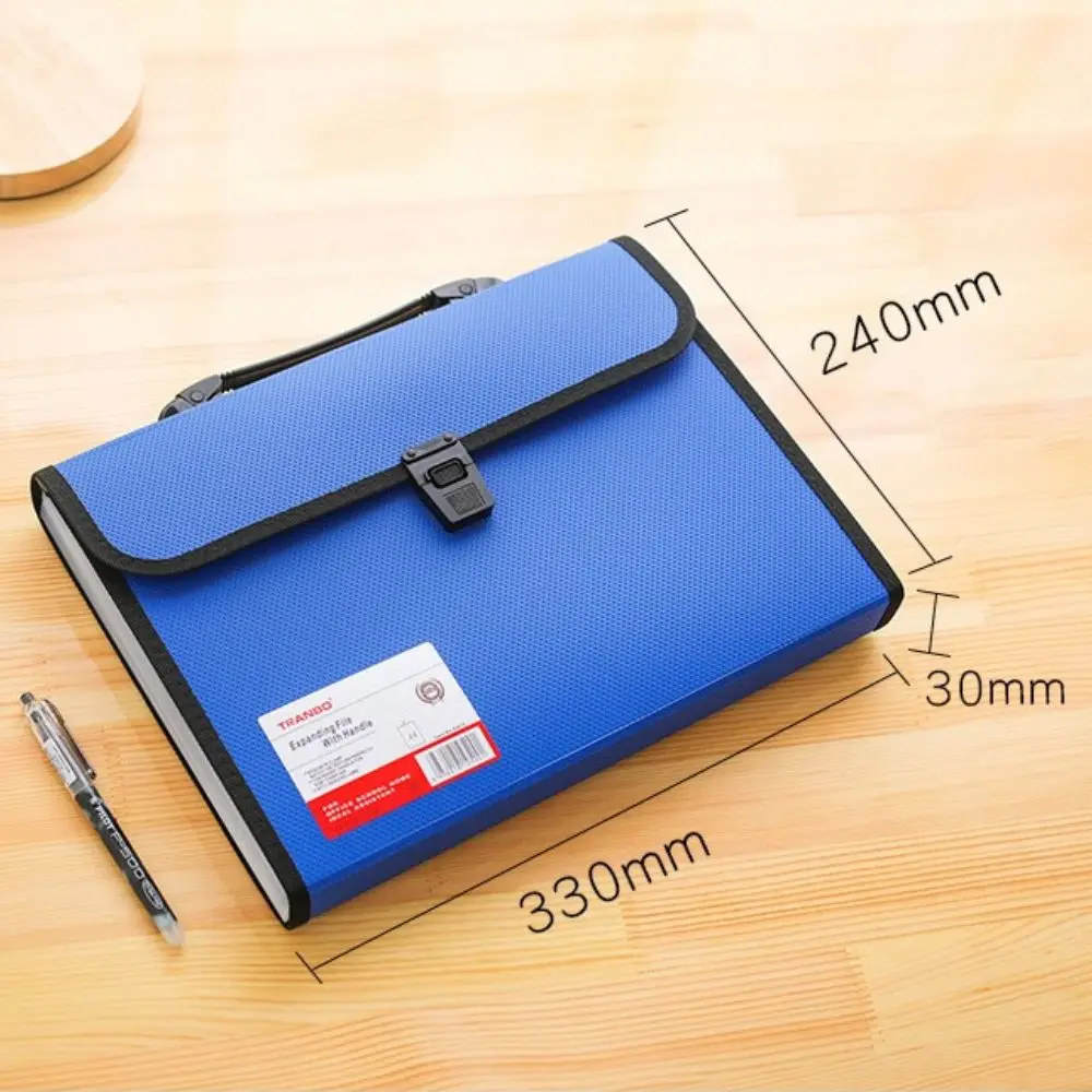 13 Pocket Simple Expanding File Hand Held Accordion Document Bag Paper Folder Document Organiser Storage Wallet