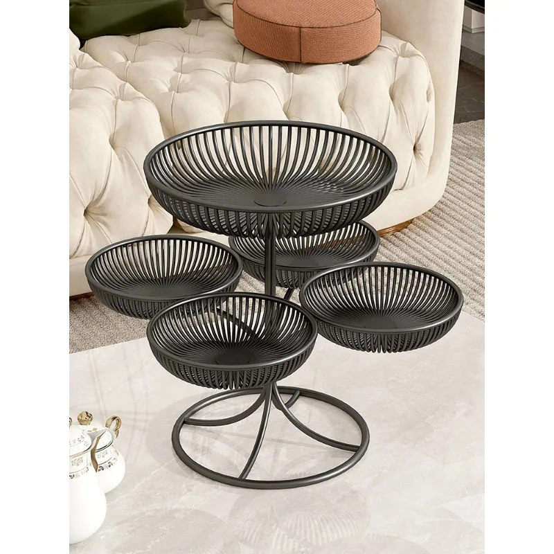 Fruit Basket Rack Tiered Large Capacity Sturdy Load Bearing Multi Layer Fruit Tray Snack Organizer for Kitchen Dining Home Decor