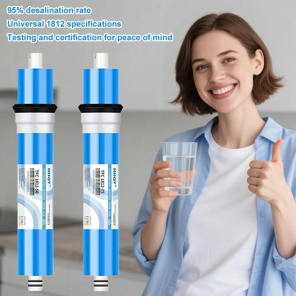 50GPD 75GPD RO Membrane Replacement Filter for Home Kitchen Reverse Osmosis Water Purifier Drinking Water Treatment System