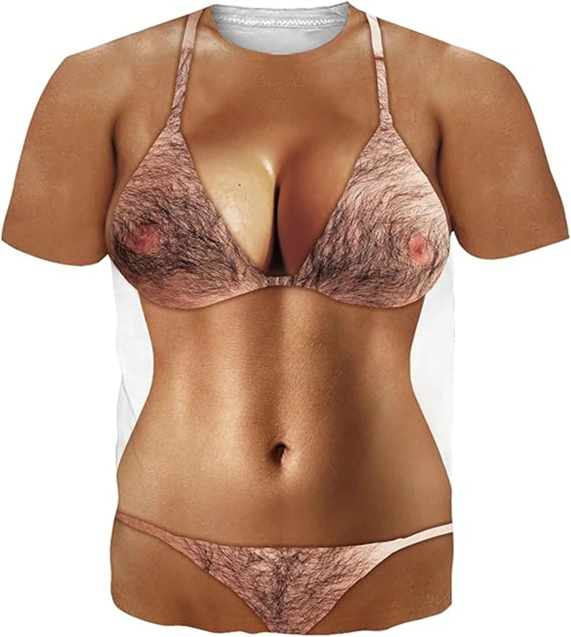 مضحك العضلات رجل تي شيرت الرسومات محاكاة ساخرة ثلاثية الأبعاد تي شيرت مطبوع شخصية قصيرة الأكمام الجولة الرقبة قميص غير رسمي الرجال كول تيز القمم #2