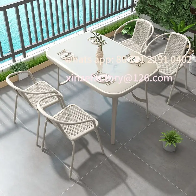 

Customizable outdoor patio table, chair and umbrella combination
