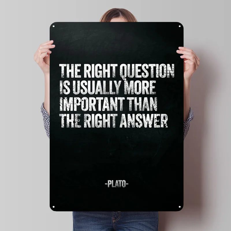 Plato Text Art Металлический Плакат Настраиваемые Металлические Оловянные Вывески для Настенного Искусства Украшения Рещи для Дизайна Комнаты Предметы Домашнего Декора Ретро