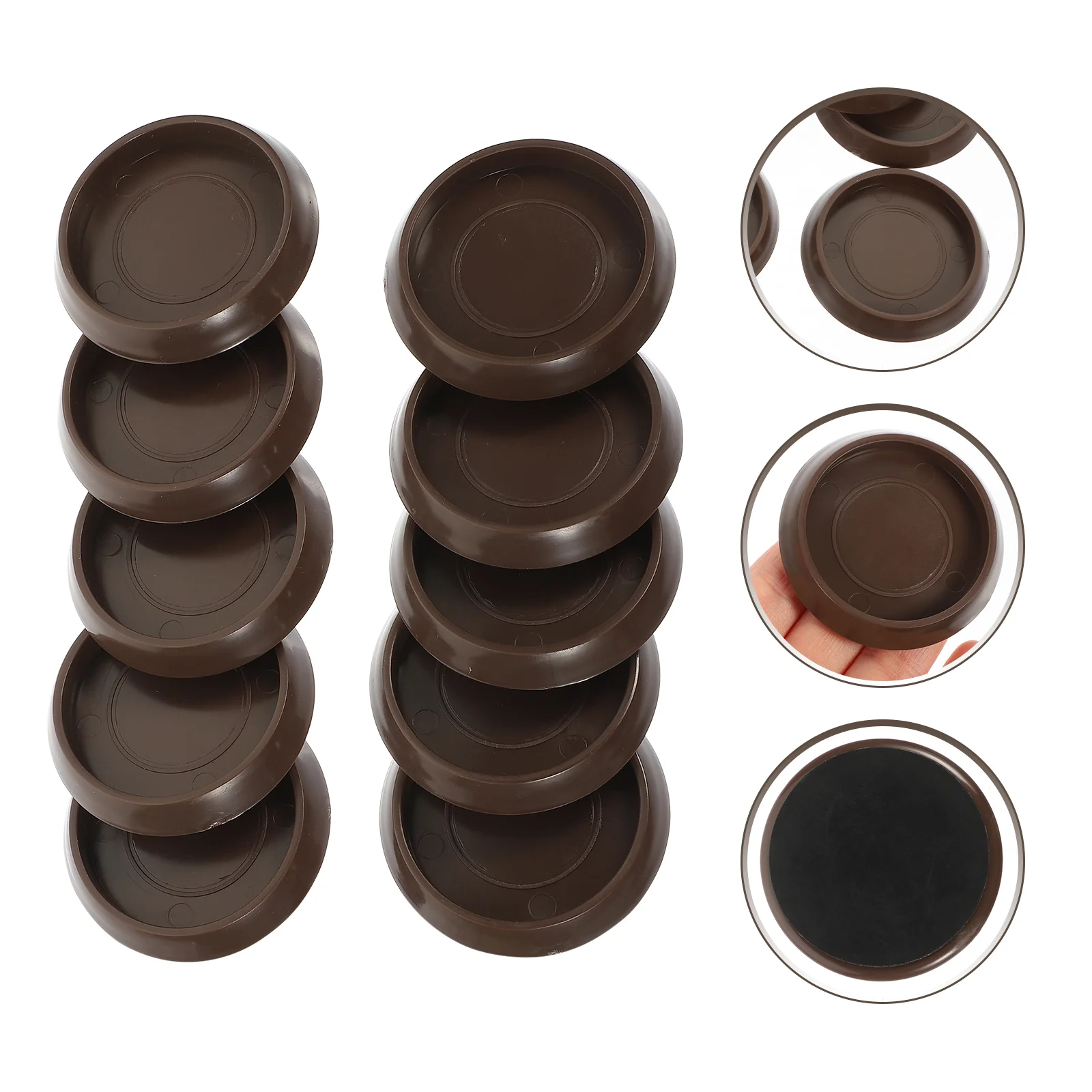 10 Uds. Tapones para sofás, patas de silla de fieltro, suministros, accesorios, posavasos de plástico antideslizantes para muebles, compactos para