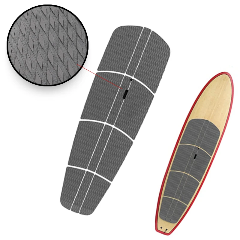 EVA Sup Board Deck Pad 12pcs/set Surfboard Traction Pad Grey Grip Surf Accessories Foot Traction Foot Tail Pads